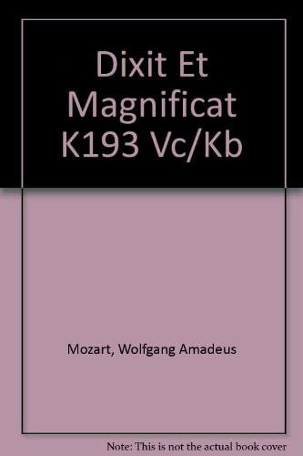 Dixit et Magnificat, KV 193 (186g)