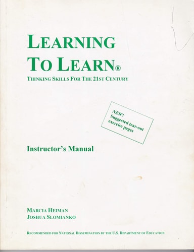 Learning to Learn: Thinking Skills for the 21st Century