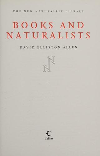Books and Naturalists