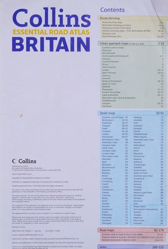 2011 Collins Britain Essential Road Atlas