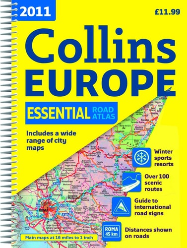 2011 Collins Europe Essential Road Atlas: New A4 Edition