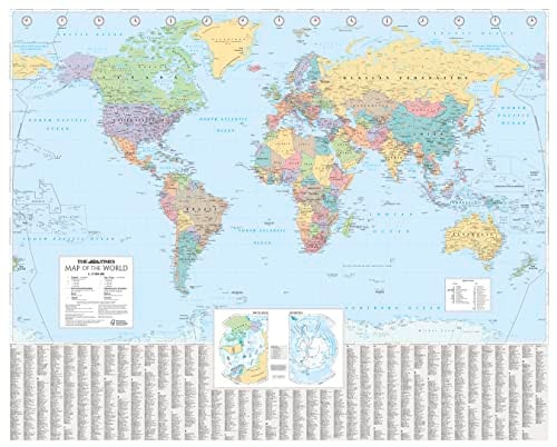 The Times Map of the World: Laminated Wall Map (The Times Atlases)