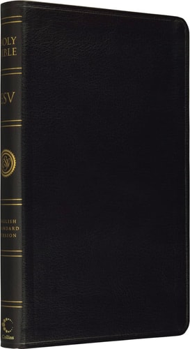 Holy Bible: English Standard Version (ESV) Anglicised Black Leather Thinline edition