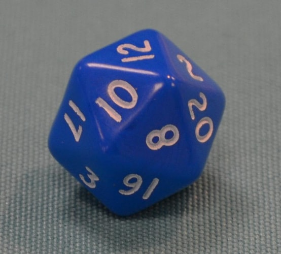 Dice: Numbers 1 - 20