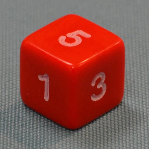 Numbers 1-6 Dice