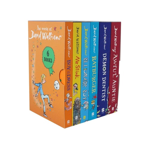 The World of David Walliams 6 Books Collection Box Set (The Boy in the Dress, Mr Stink, Billionaire Boy, Ratburger, Demon Dentist & Awful Auntie)