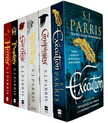 Giordano Bruno Series Books 1 - 6 Collection Set by S. J. Parris (Heresy, Prophecy, Sacrilege, Treachery, Conspiracy & Execution)