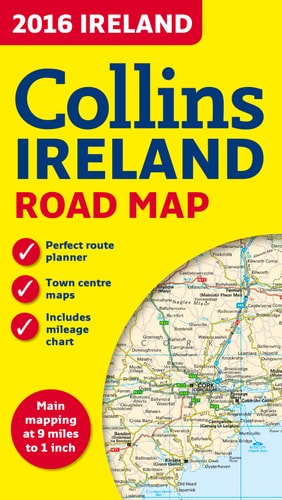 2016 Collins Ireland Road Map