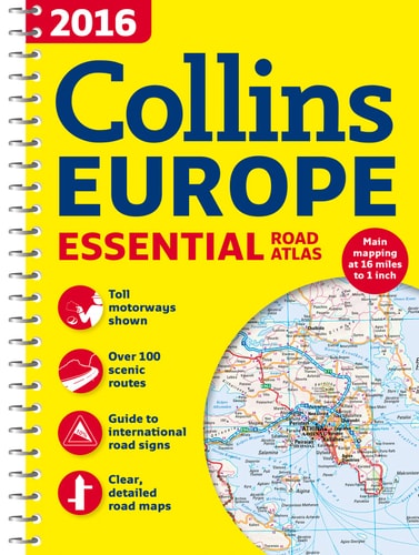 2016 Collins Essential Road Atlas Europe