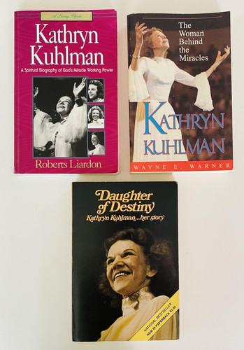 3 Kathryn Kuhlman Books! 1) Kathryn Kuhlman: A Spiritual Biography of God's Miracle Working Power 2) Kathryn Kuhlman: The Woman Behind the Miracles 3) Daughter of Destiny: Kathryn Kuhlman...her Story