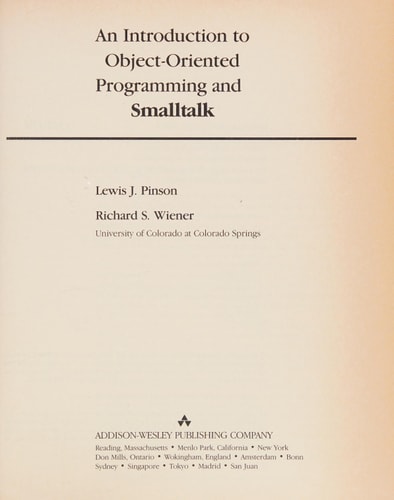 An Introduction to Object-Oriented Programming and Smalltalk
