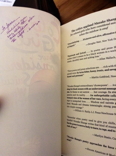 For Colored Girls Who Have Considered Suicide: When the Rainbow Is Enuf