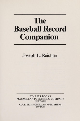 The Baseball Record Companion