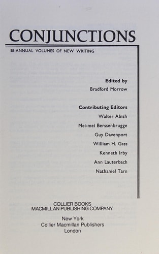 Conjunctions: Bi-Annual Volumes of New Writing