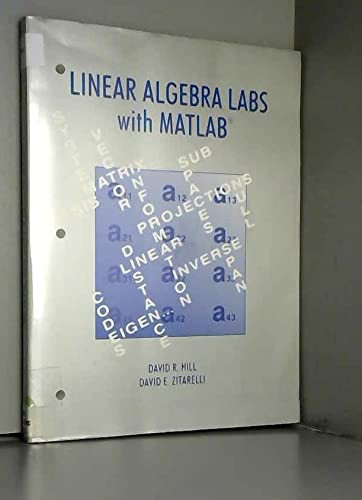 Linear Algebra LABS with MATLAB