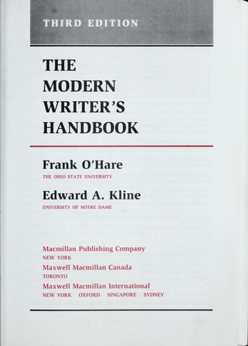 The Modern Writer's Handbook