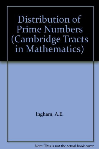 Distribution of Prime Numbers (Cambridge Tracts in Mathematics)