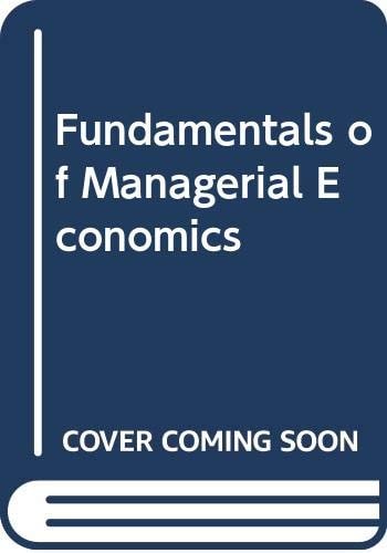 Fundamentals of Managerial Economics