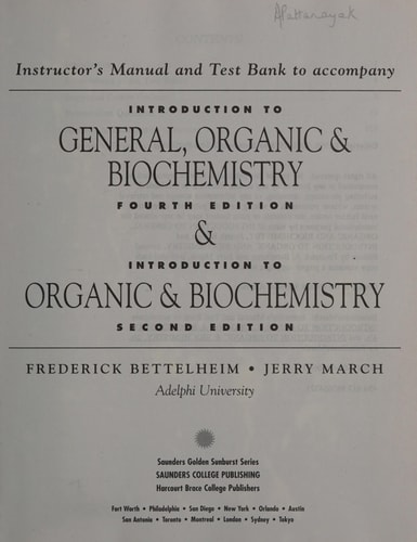 Intro Organic and Biochem Im/TB