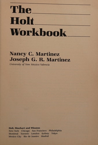 Holt Workbook