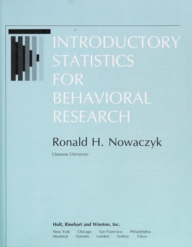 Introductory statistics for behavioral research