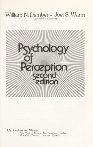 Psychology of perception