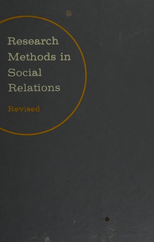 Research Methods in Social Relations