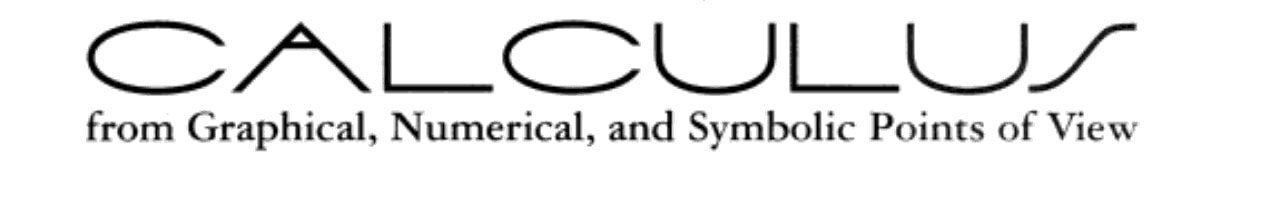 Calculus from Graphs, Numbers, & Symbols