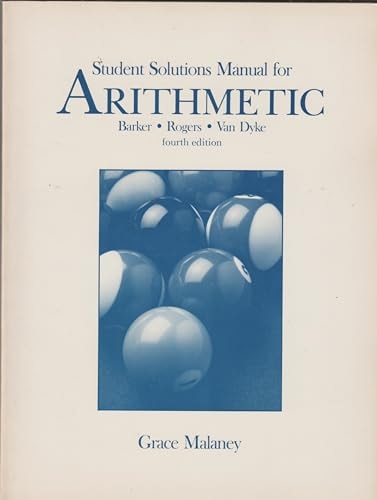 Arithmetic: Solutions Manual