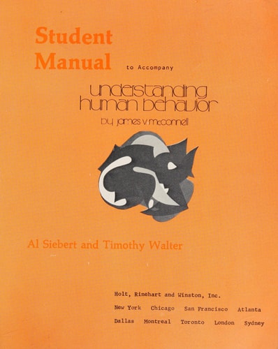 Student manual to accompany Understanding human behavior,: 2d ed., James V. McConnell