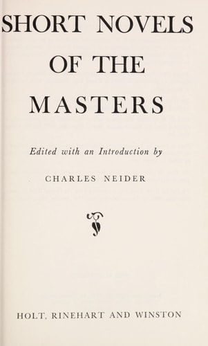 Short Novels of the Masters