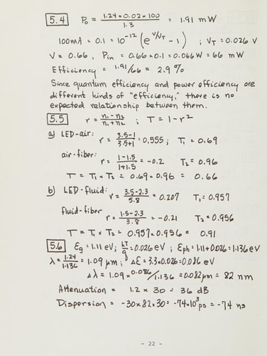 Solutions Manual for Introduction to Optical Fiber Communications Systems