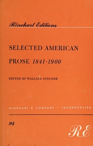 Selected American Prose, 1841-1900