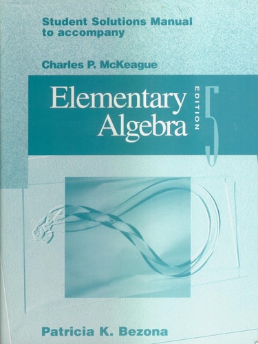 Student Solutions Manual to Accompany Elementary Algebra