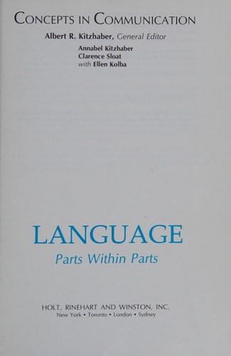 Language: Parts Within Parts