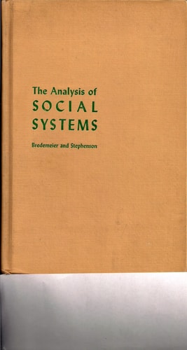 Analysis of Social Systems