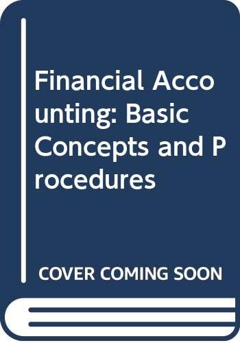 Financial Accounting: Basic Concepts and Procedures