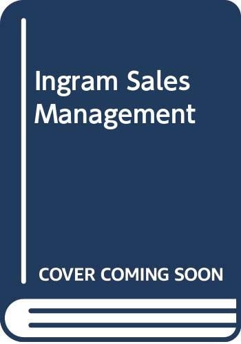 Sales Management: Analysis and Decision Making