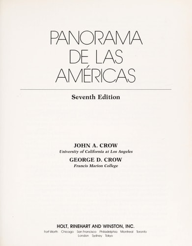Panorama De Las Americas