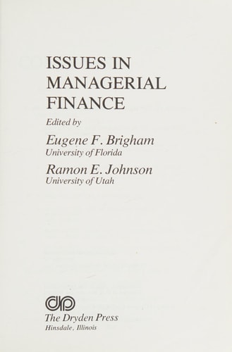 Issues in Managerial Finance