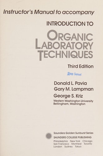 Introduction to Organic Laboratory Techniques