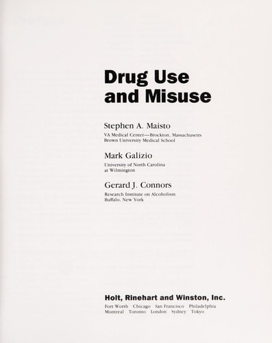 Drug Use and Misuse
