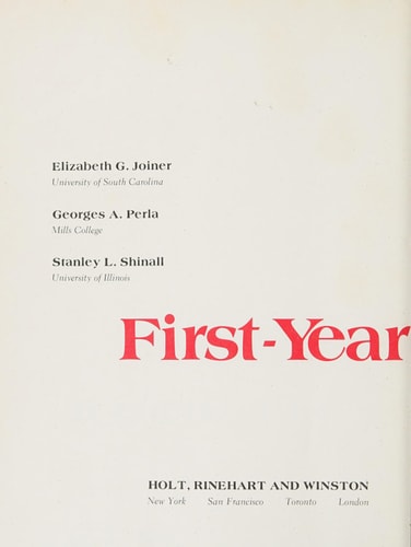 First-Year French