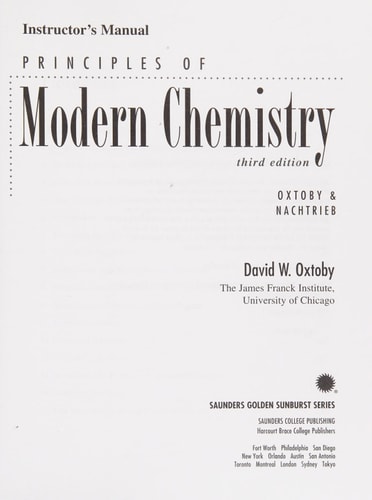 Principles of Modern Chemistry