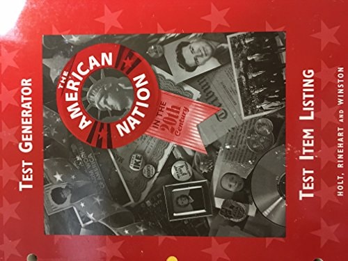 Test Generator Test Item Listing: The American Nation in the 20th Century