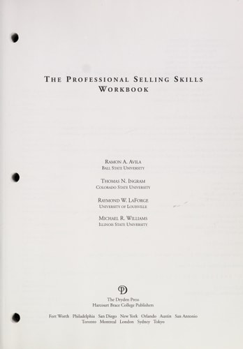 Professional Selling Workbook