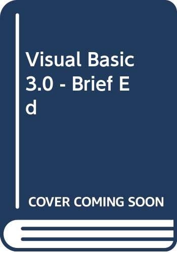 Visual Basic 3.0 A Brief Introduction