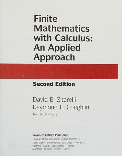 Finite Mathematics with Calculus An Applied Approach