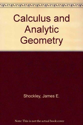 Calculus and Analytic Geometry