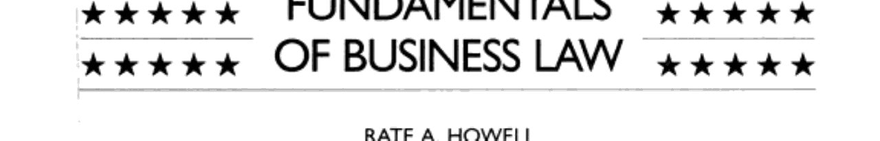 Fundamentals of Business Law
